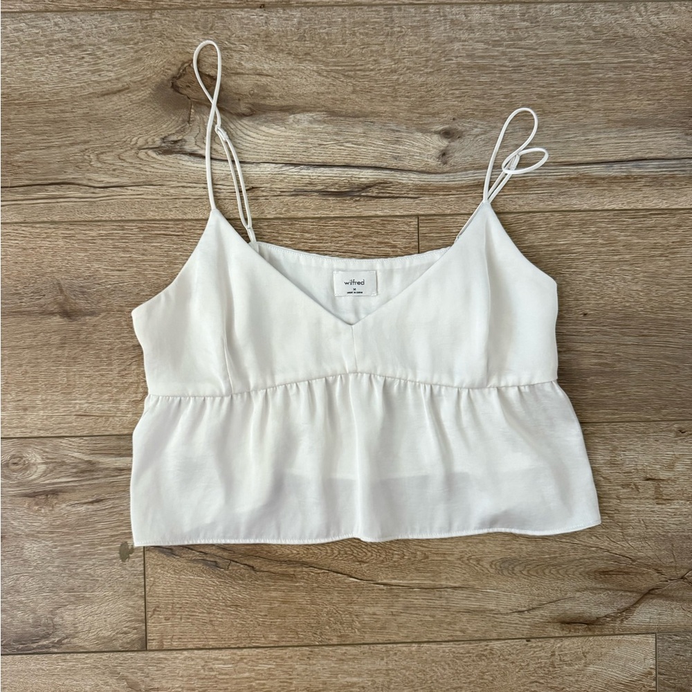 Aritzia White Spaghetti Strap Top